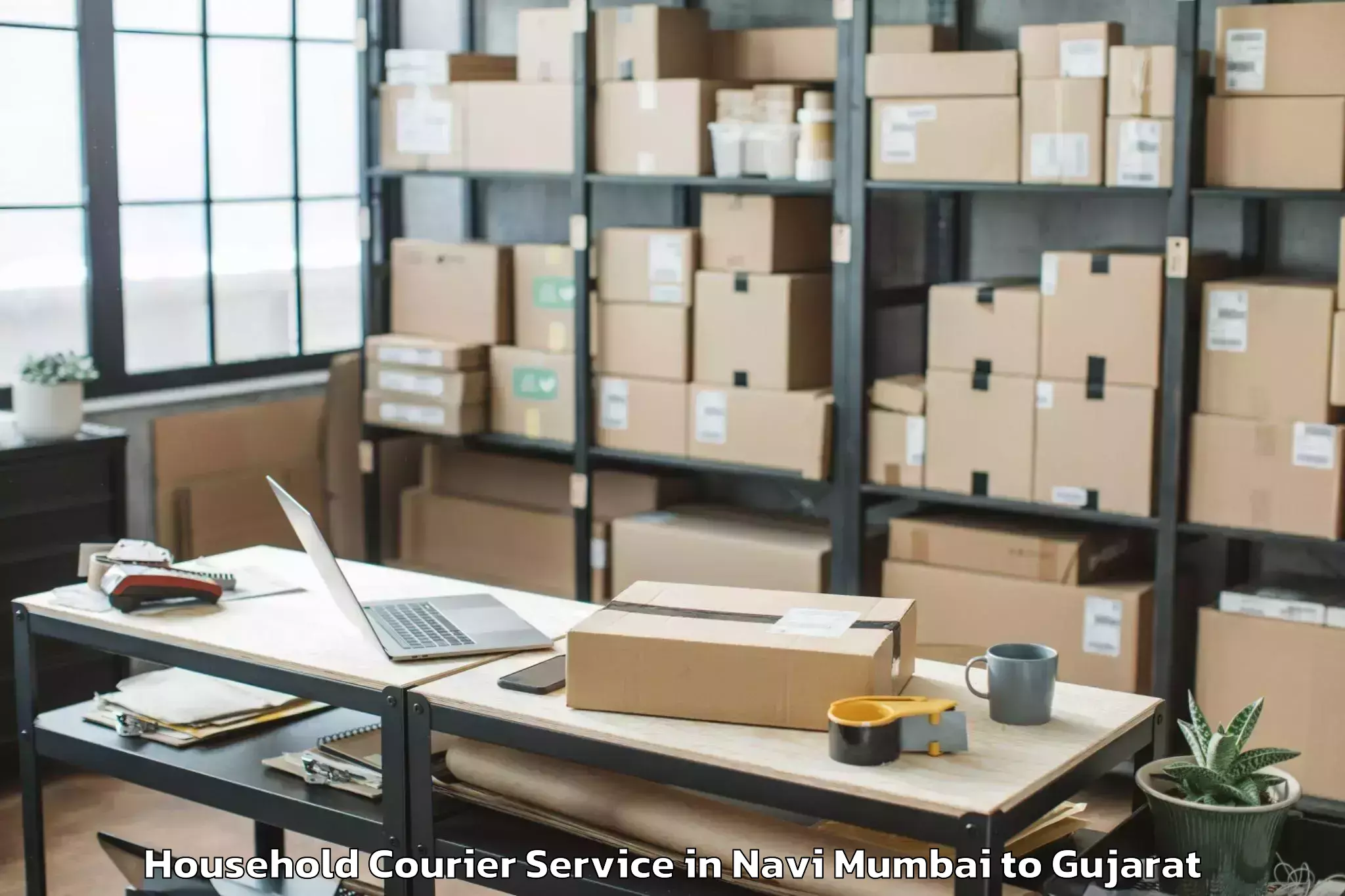 Reliable Navi Mumbai to Kotda Sangani Household Courier